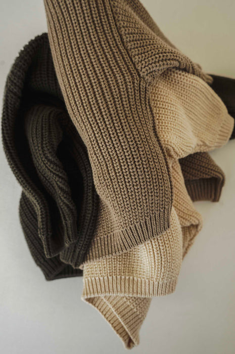 Chunky Knitted Sweater - Taupe