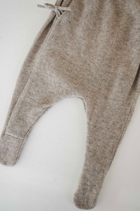 Taupe Wool Kimono Romper