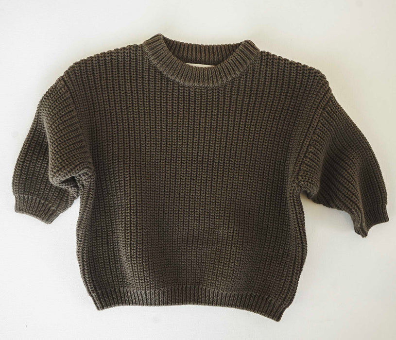 Chunky Knitted Sweater - Olive