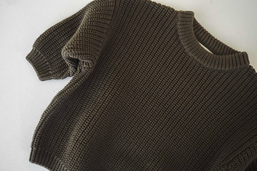 Chunky Knitted Sweater - Olive