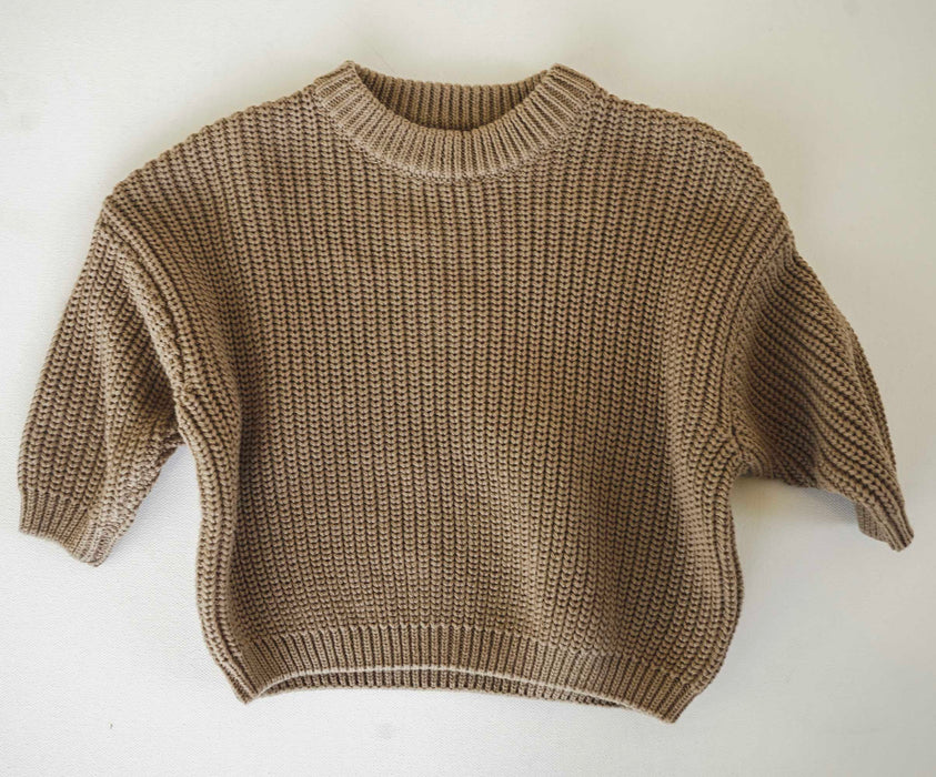 Chunky Knitted Sweater - Taupe