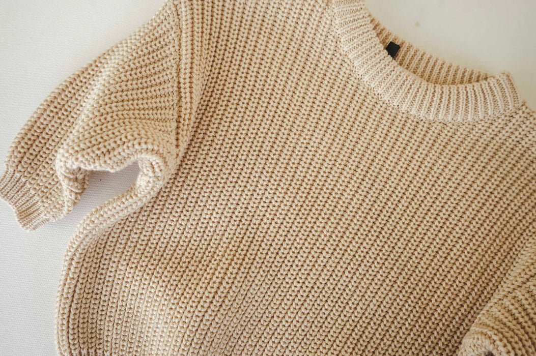 Chunky Knitted Sweater - Wheat