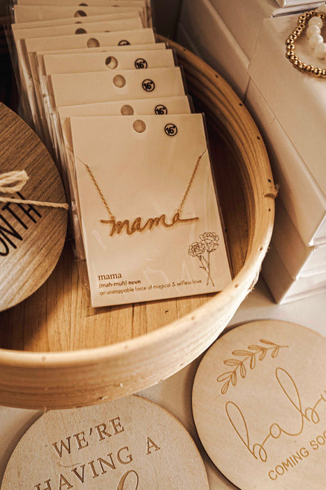 Mama Necklace- Gold