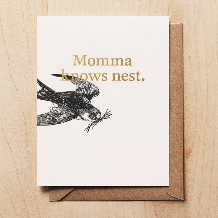 Motherhood Card- Momma Knows Nest