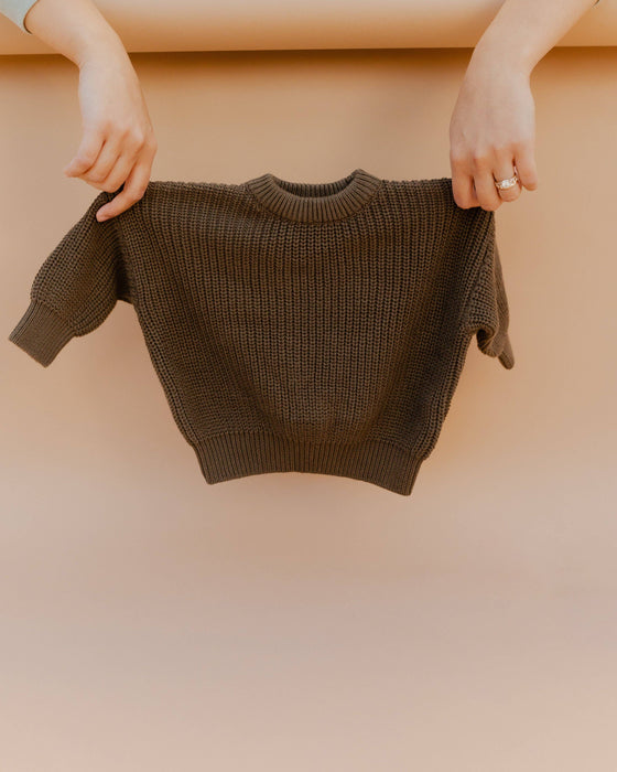 Chunky Knitted Sweater - Olive