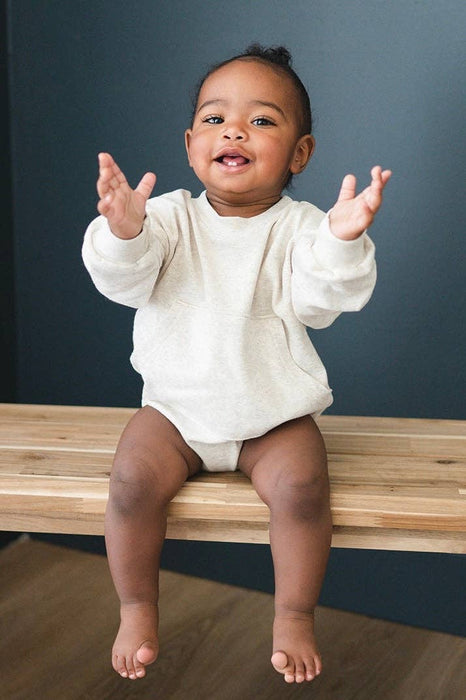 Oatmeal Sweatshirt Romper