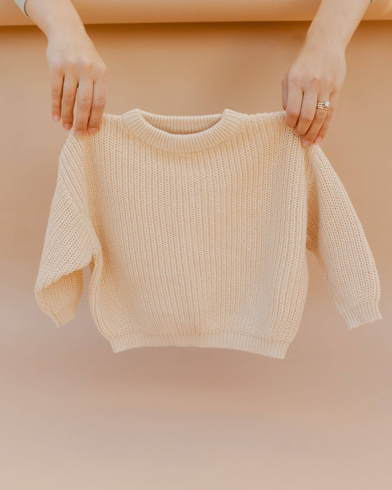 Chunky Knitted Sweater - Wheat