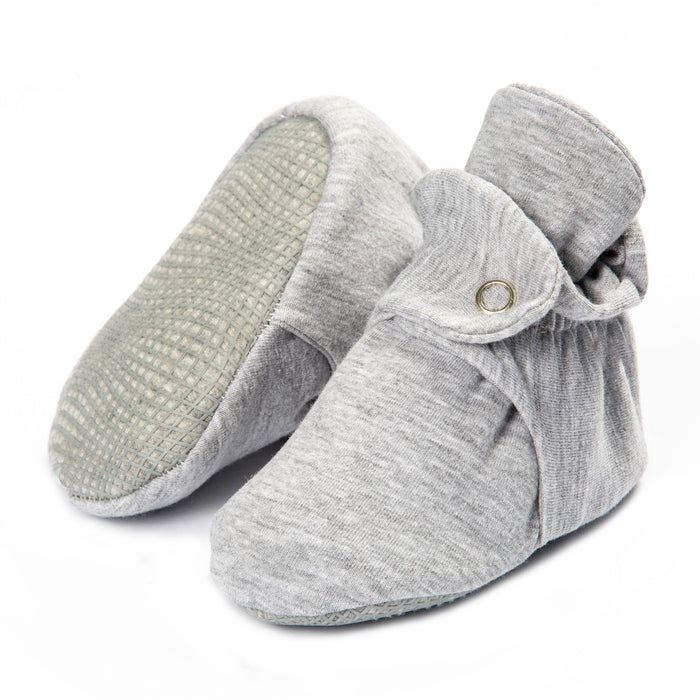 Organic Cotton Baby Booties - Grey