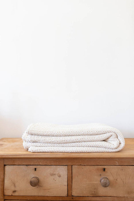 Cozy Waffle Blanket | Twin Size - Milk