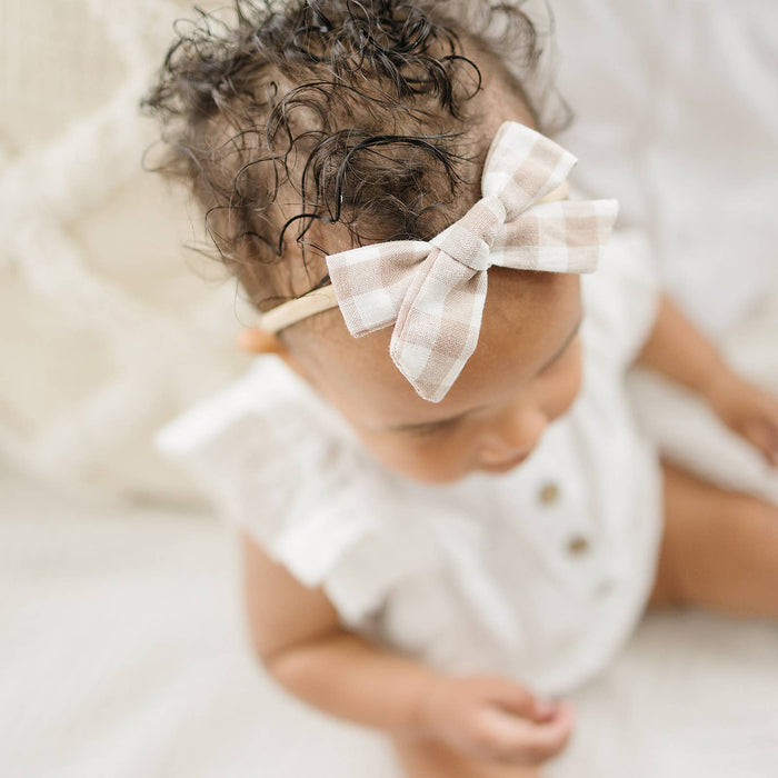 Gingham Cotton Hair Bow