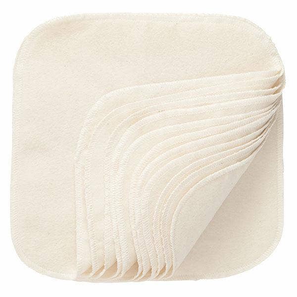 Natural Cotton Washable Wipes - 12 Count