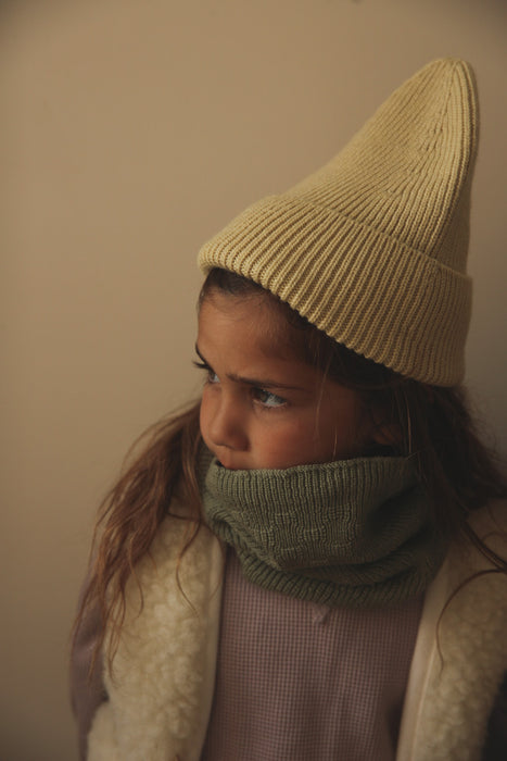 Fonzie Merino Wool Beanie - Light Yellow