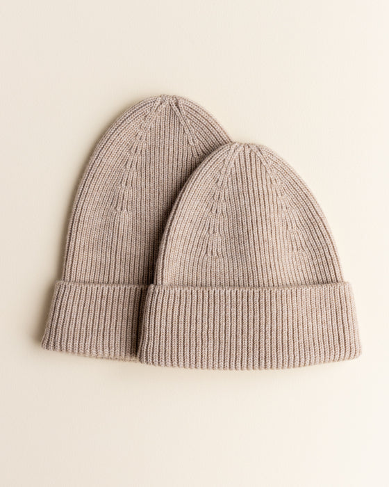 Fonzie Merino Wool Beanie - Sand