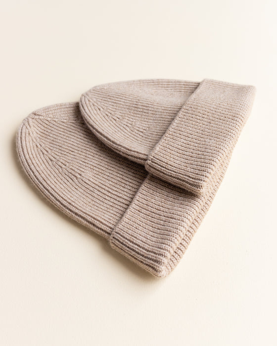 Fonzie Merino Wool Beanie - Sand