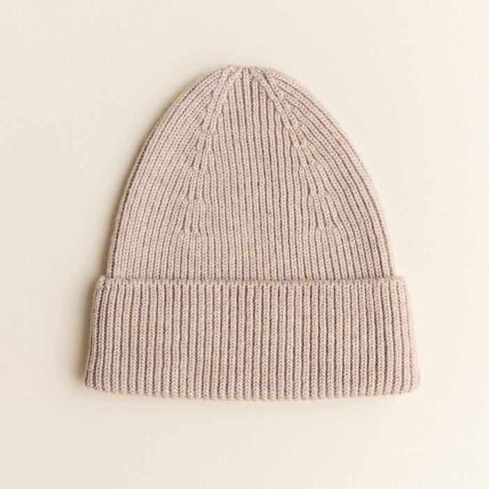 Fonzie Merino Wool Beanie - Sand