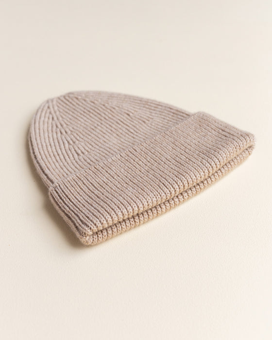 Fonzie Merino Wool Beanie - Sand