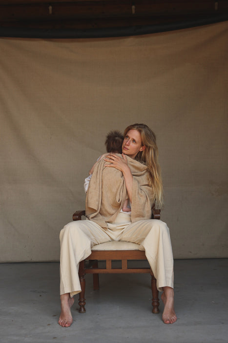 Gloria Merino Wool Blanket - Sand
