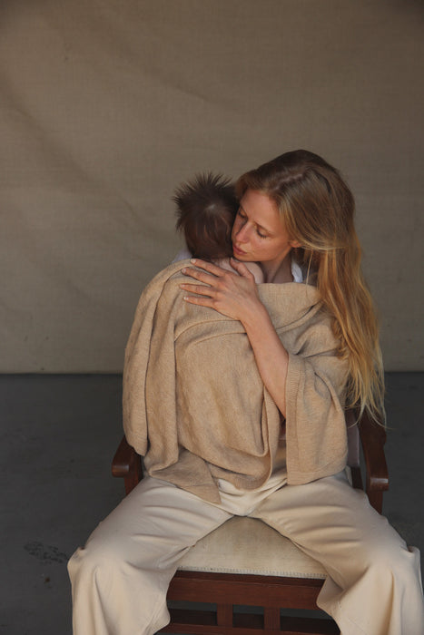 Gloria Merino Wool Blanket - Sand
