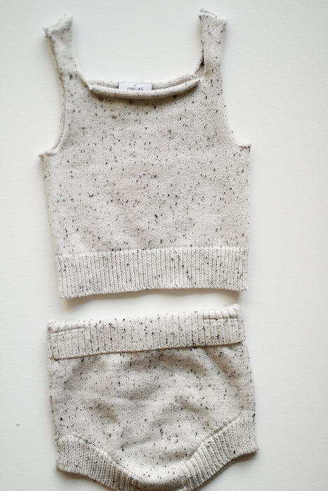 Knit Speckled Tank & Bloomer Set