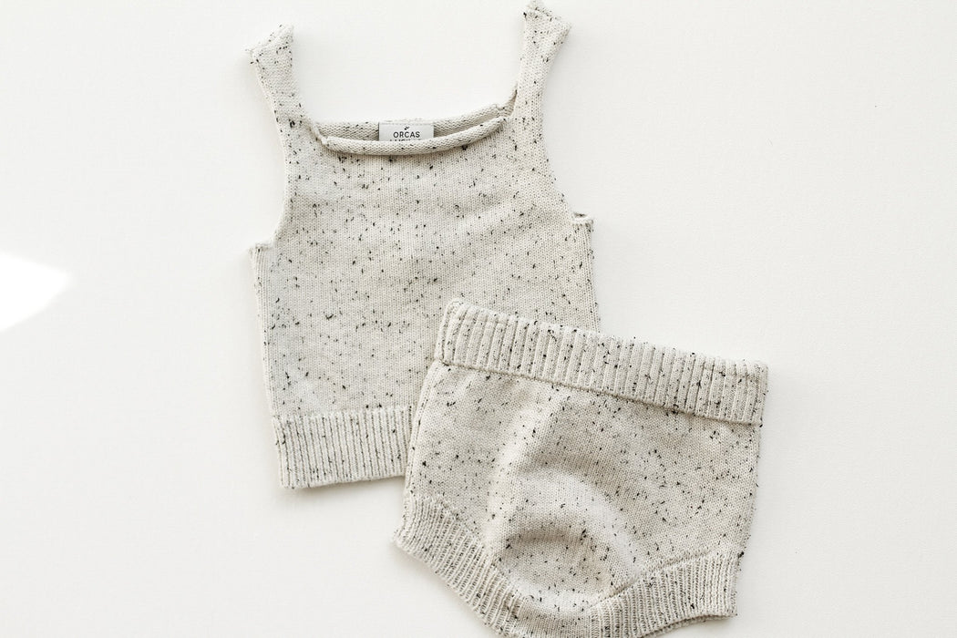 Knit Speckled Tank & Bloomer Set