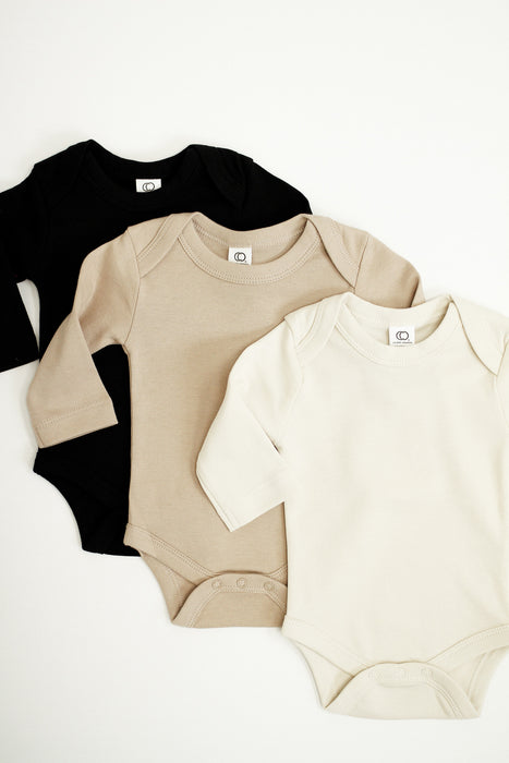 Long Sleeve Classic Organic Bodysuit - Clay