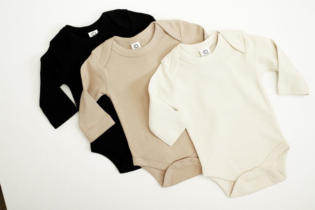 Long Sleeve Classic Organic Bodysuit - Clay