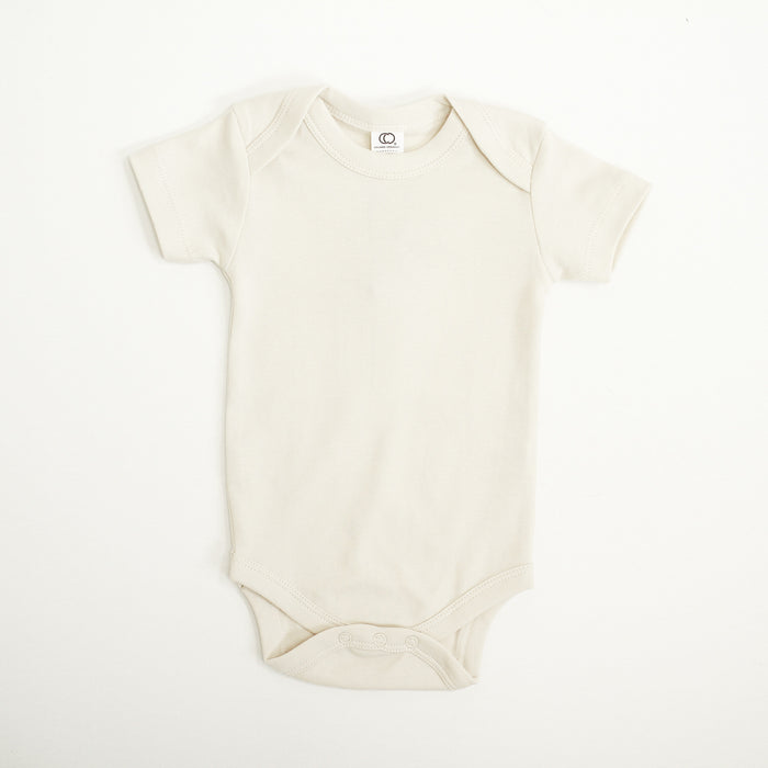 Short Sleeve Classic Organic Bodysuit - Natural