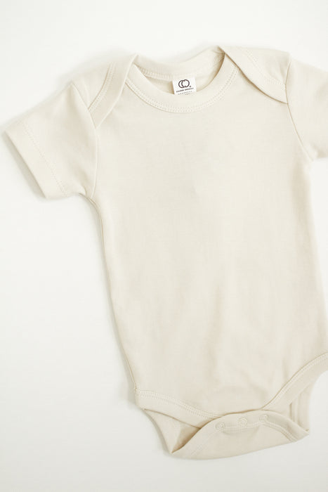Short Sleeve Classic Organic Bodysuit - Natural