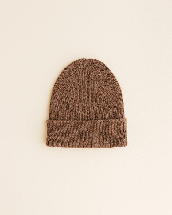 Fonzie Merino Wool Beanie - Mocha