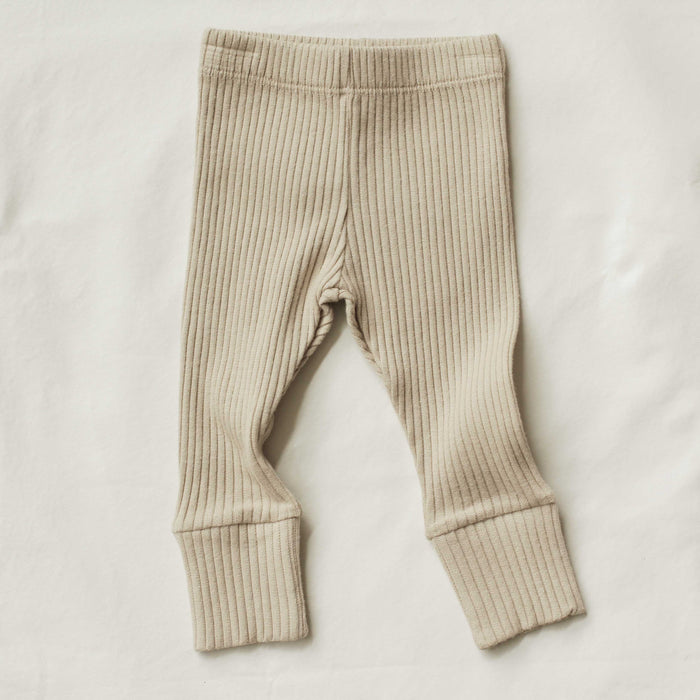 The Ribbed Legging- Ecru