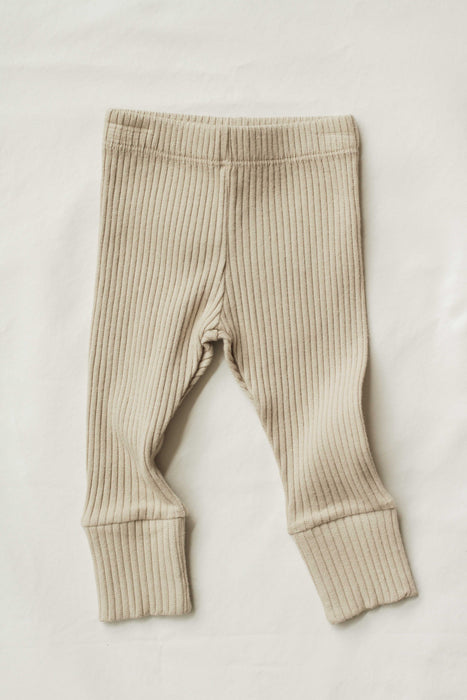 The Ribbed Legging- Ecru