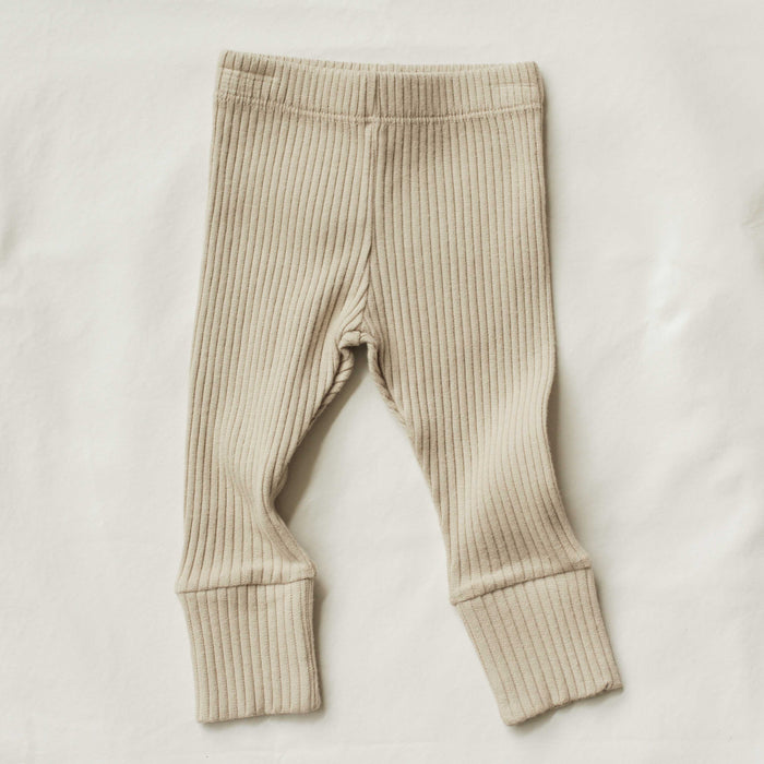 The Ribbed Legging- Ecru
