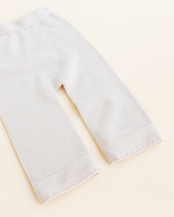 Guido Merino Wool Knit Pants - Off White