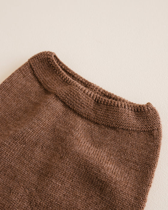 Guido Merino Wool Knit Pants - Mocha