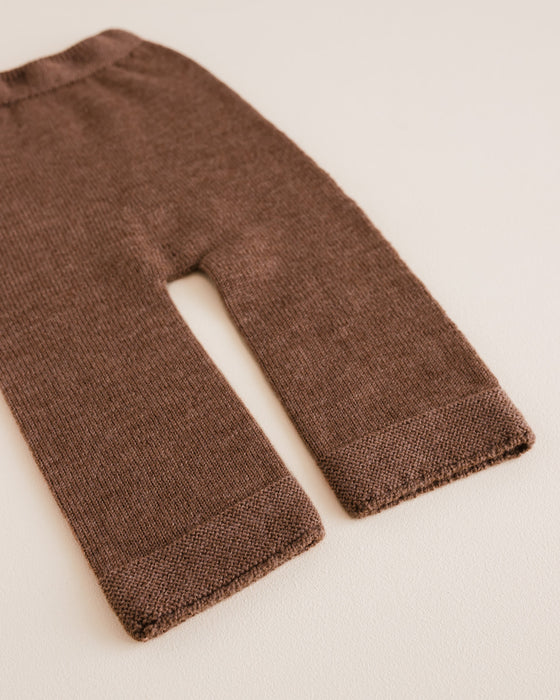 Guido Merino Wool Knit Pants - Mocha
