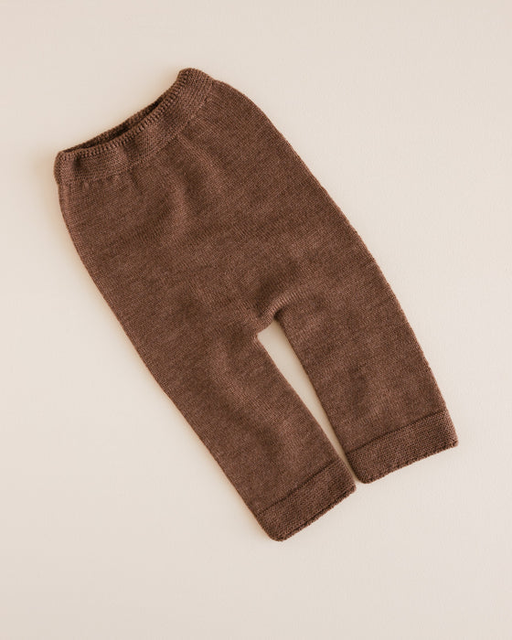 Guido Merino Wool Knit Pants - Mocha
