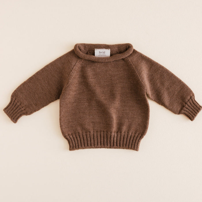 Georgette Merino Wool Knit Sweater - Mocha