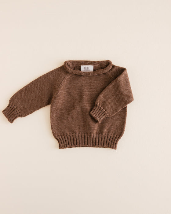 Georgette Merino Wool Knit Sweater - Mocha