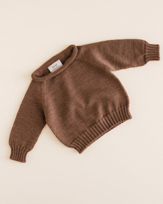 Georgette Merino Wool Knit Sweater - Mocha