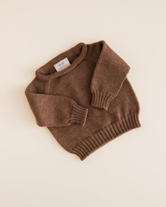 Georgette Merino Wool Knit Sweater - Mocha