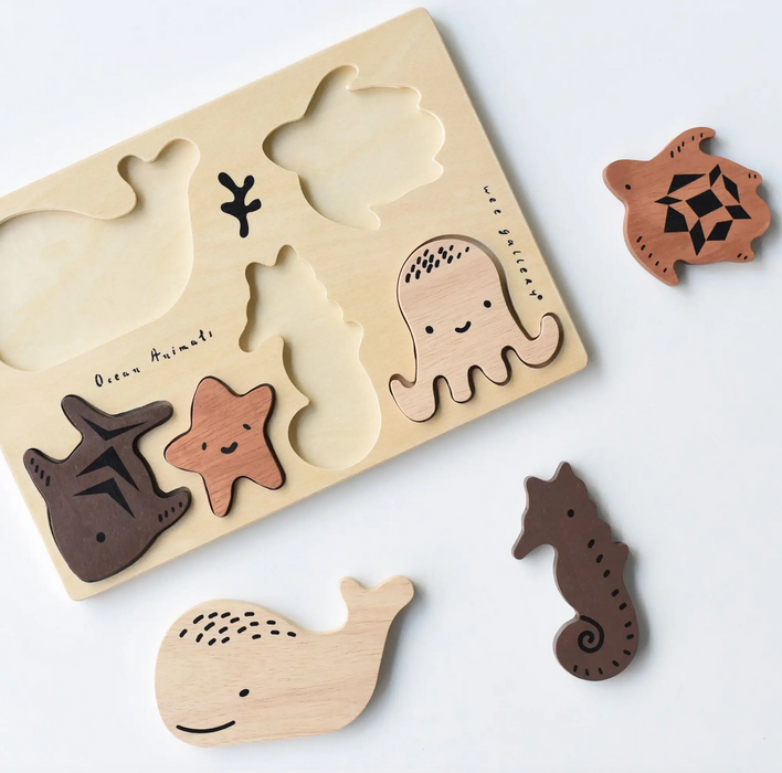 Wooden Tray Puzzle - Ocean Animals