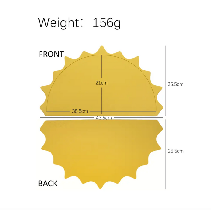 Sun Shape Silicone Placemat Nude