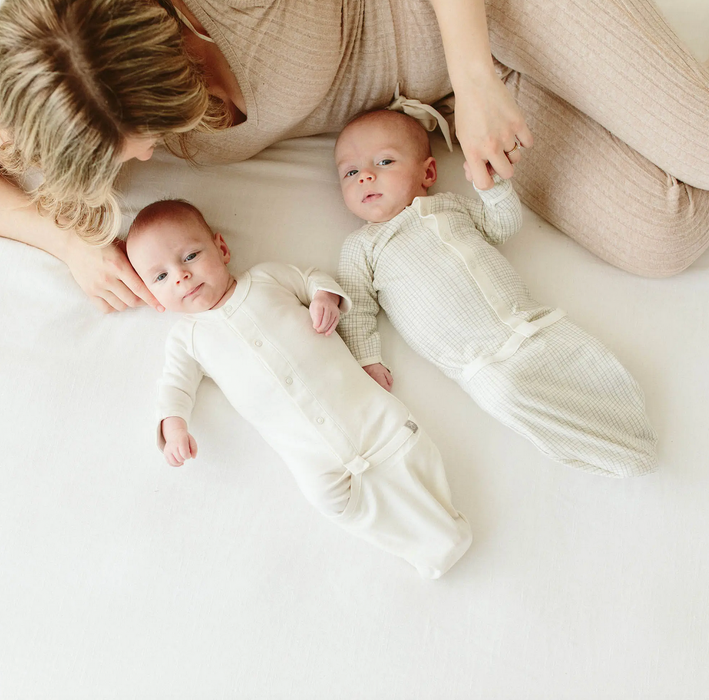 Bamboo Organic Convertible Gown - Cloud