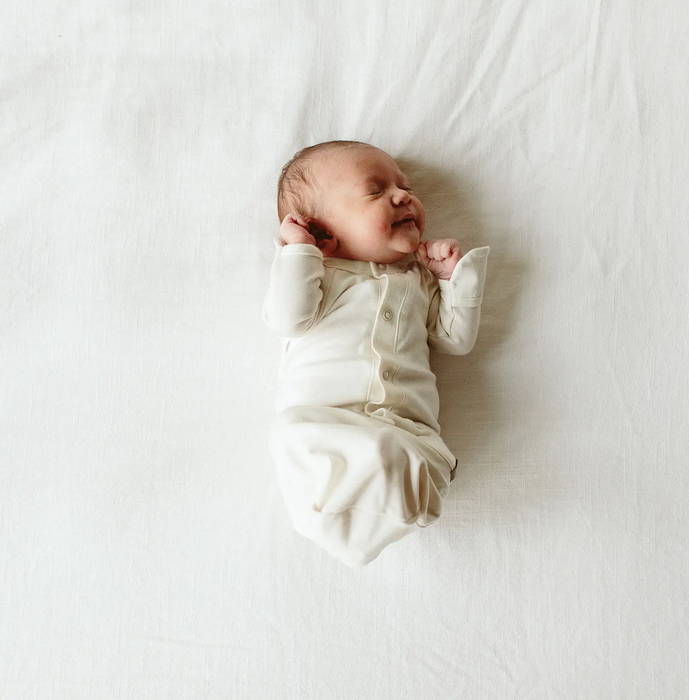 Bamboo Organic Convertible Gown - Cloud