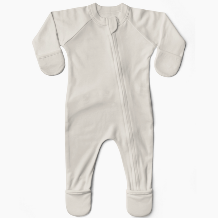 Bamboo Organic Cotton Footie - Cloud