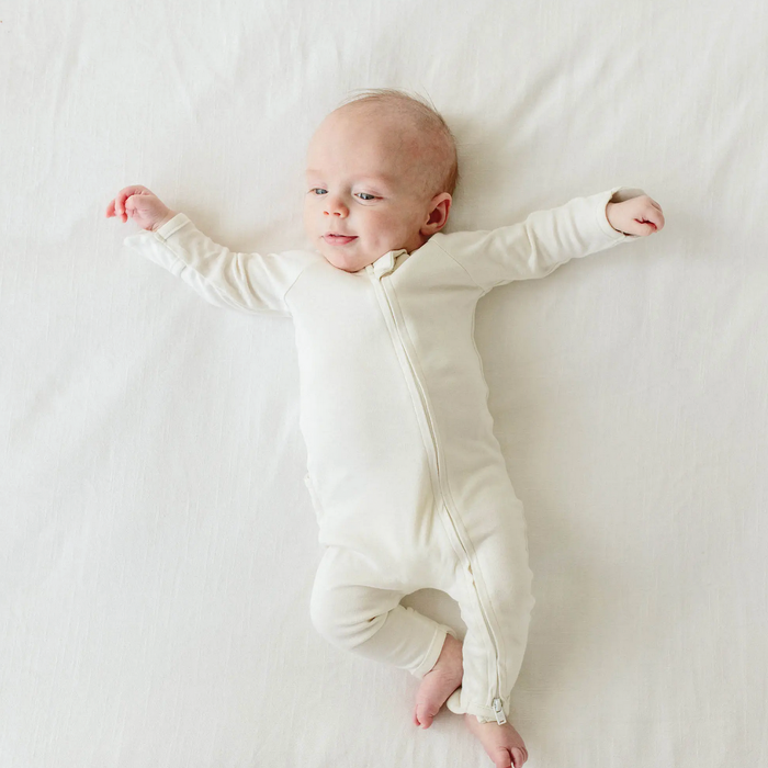 Bamboo Organic Cotton Footie - Cloud