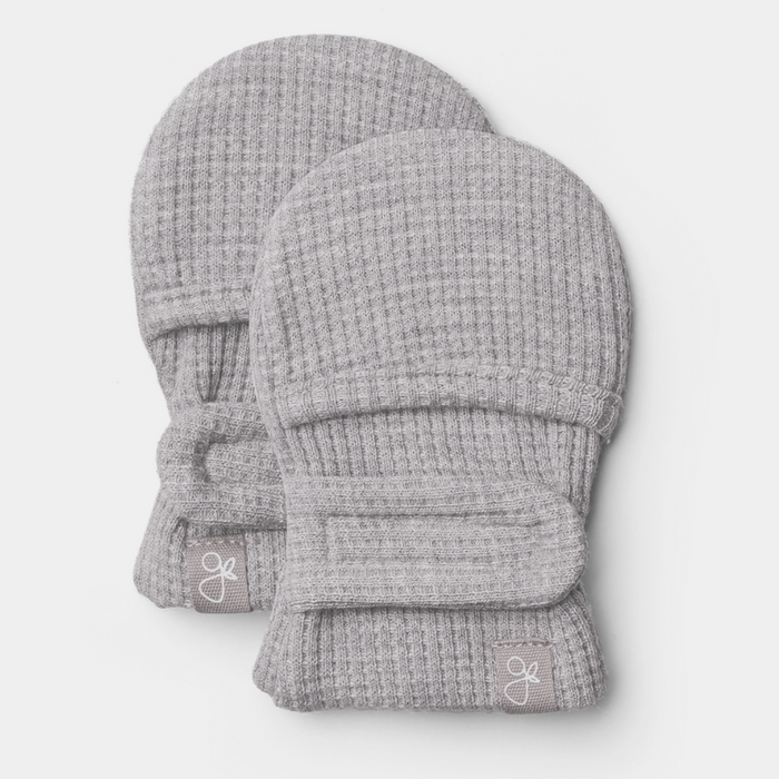 Bamboo Organic Cotton Stay-On Mitts - Thunderstorm