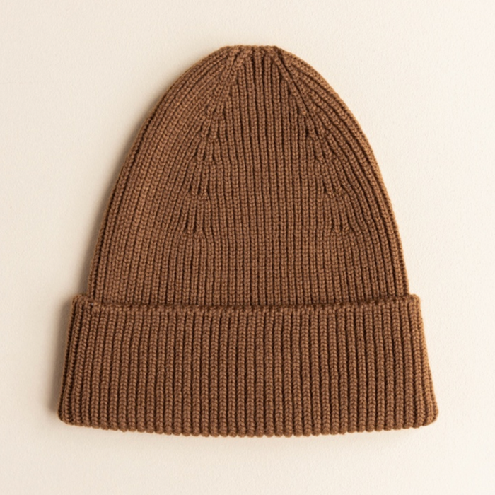 Fonzie Merino Wool Beanie - Mocha