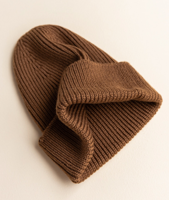 Fonzie Merino Wool Beanie - Mocha