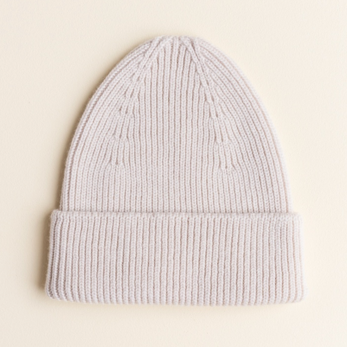 Fonzie Merino Wool Beanie - Off White